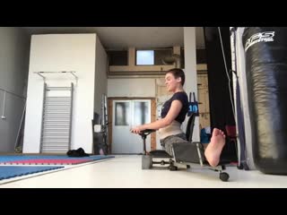 nina burri   crazy split training with a stretch machine